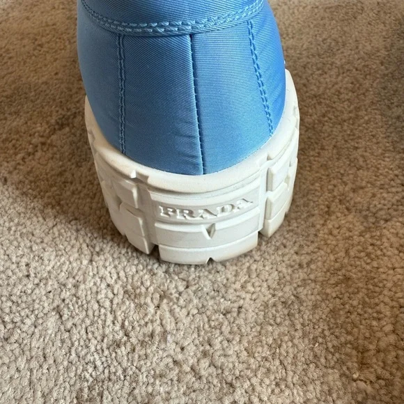 light blue platformed PRADA shoes - Picture 4 of 4